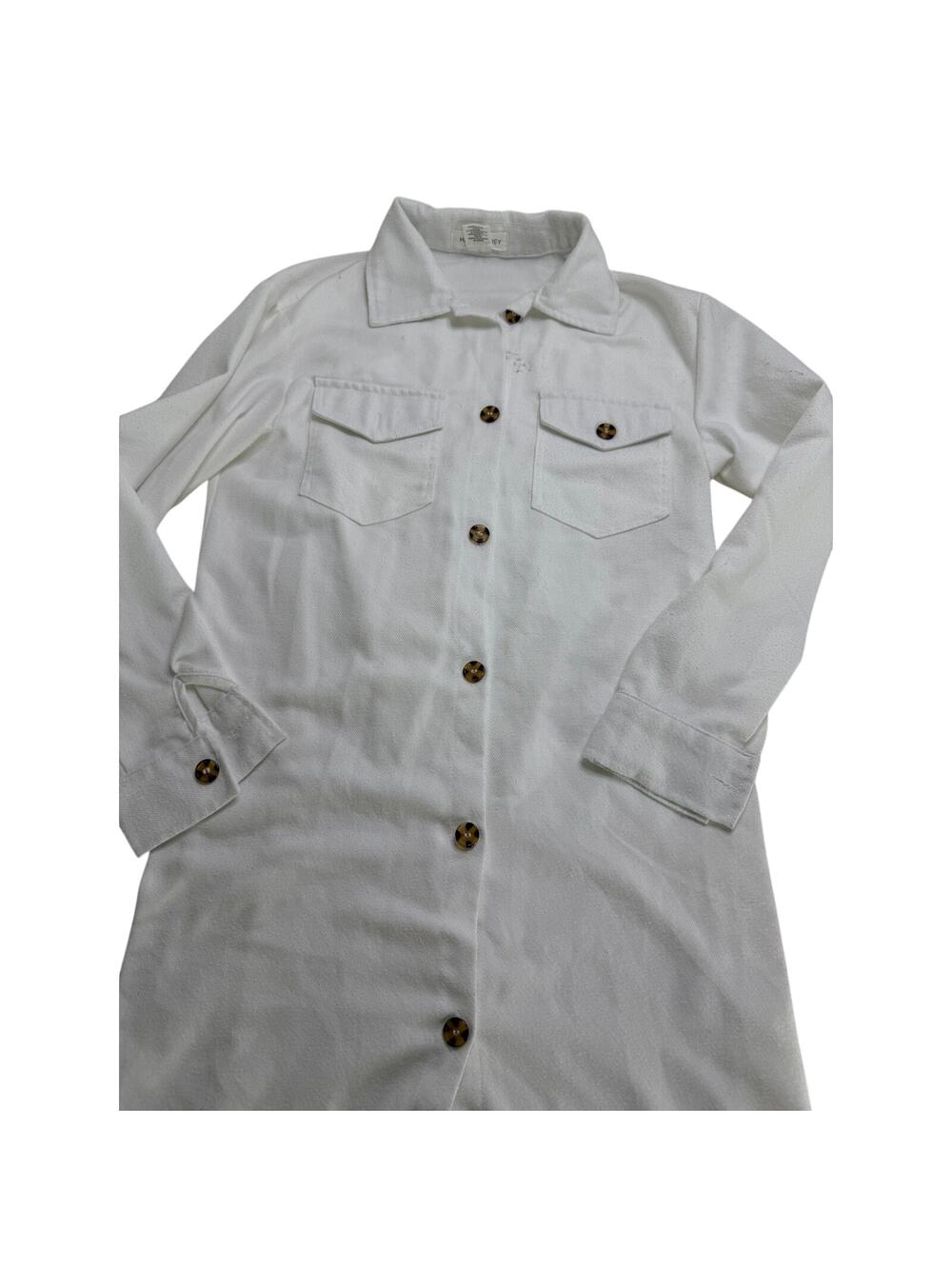 Happily Grey White Shirt Dress Size XS